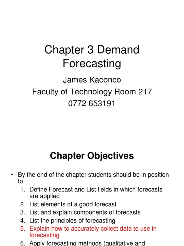 4.chapter 3 Demand Forecasting | PDF | Forecasting | Errors And Residuals