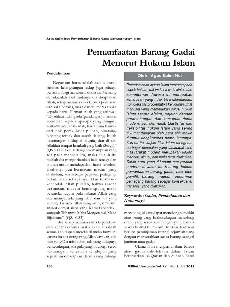 (sepeda motor) milik pihak pertama. Gadai 3 Pdf