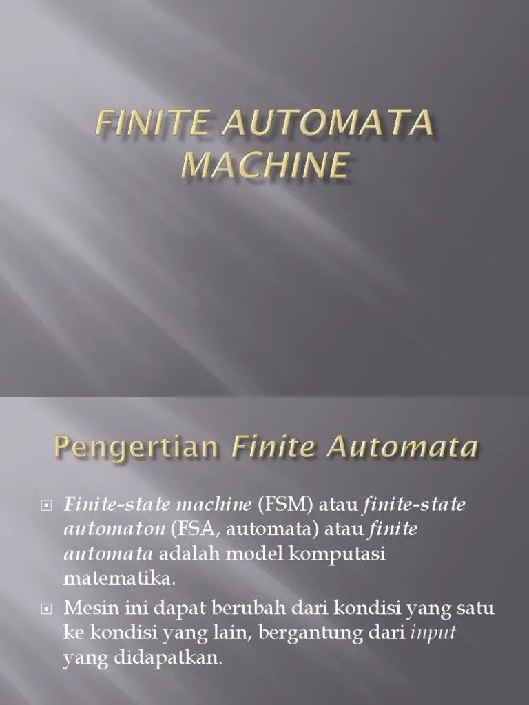 Finite Automata Machine | PDF