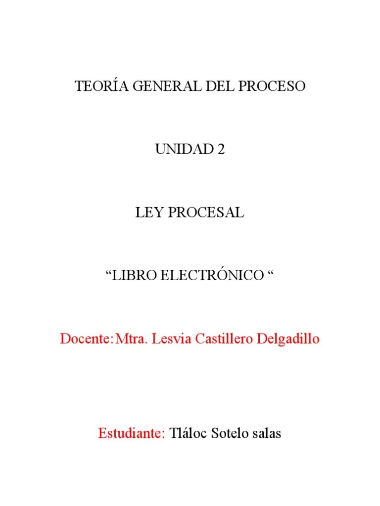 Teoria General Del Proceso | PDF | Ley Procesal | Jurisdicción