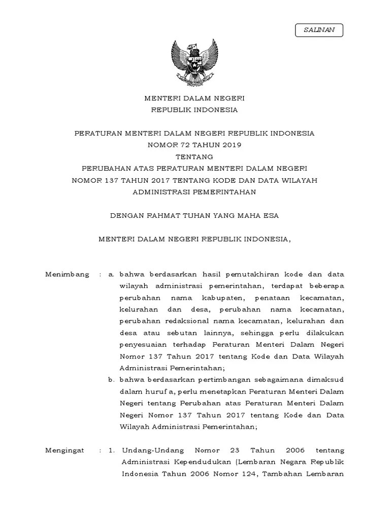 Permendagri Papua Dan Papua Barat | PDF