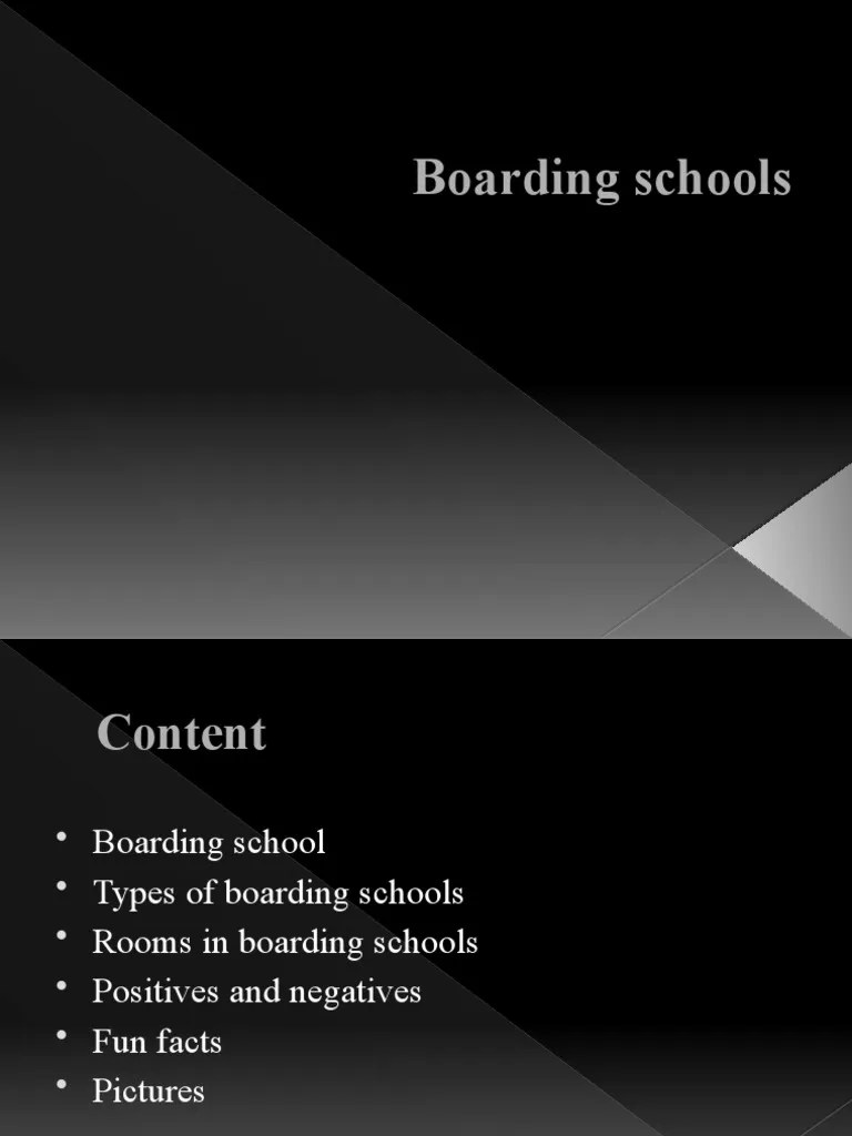 Boarding Schools | PDF