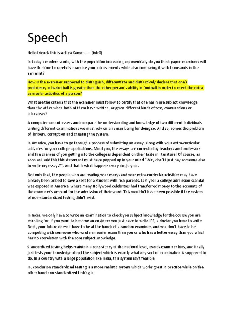 Why Standardized Tests Are Better Than Non Standradized Tests | PDF ...