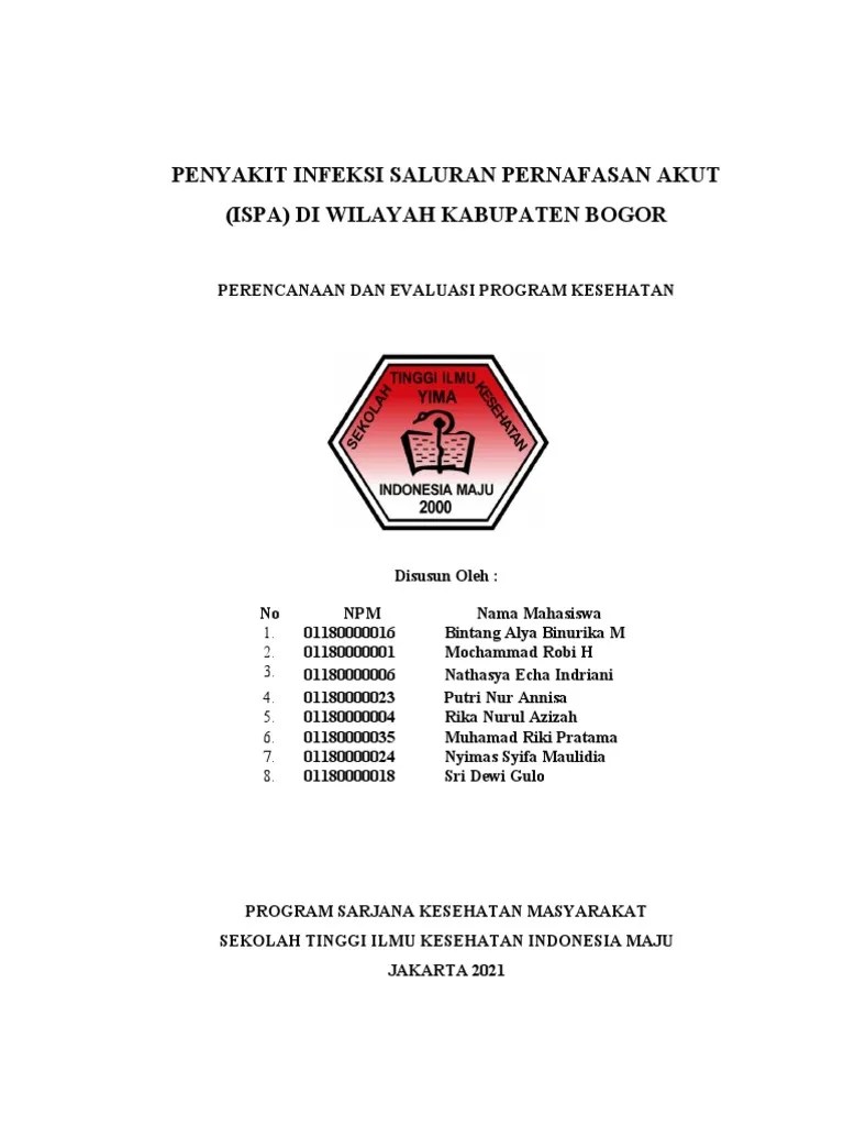 Makalah Perancangan Program Dan Evaluasi Ispa | PDF