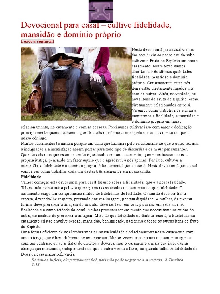 Devocional Para Casais | PDF | Amor | Casamento