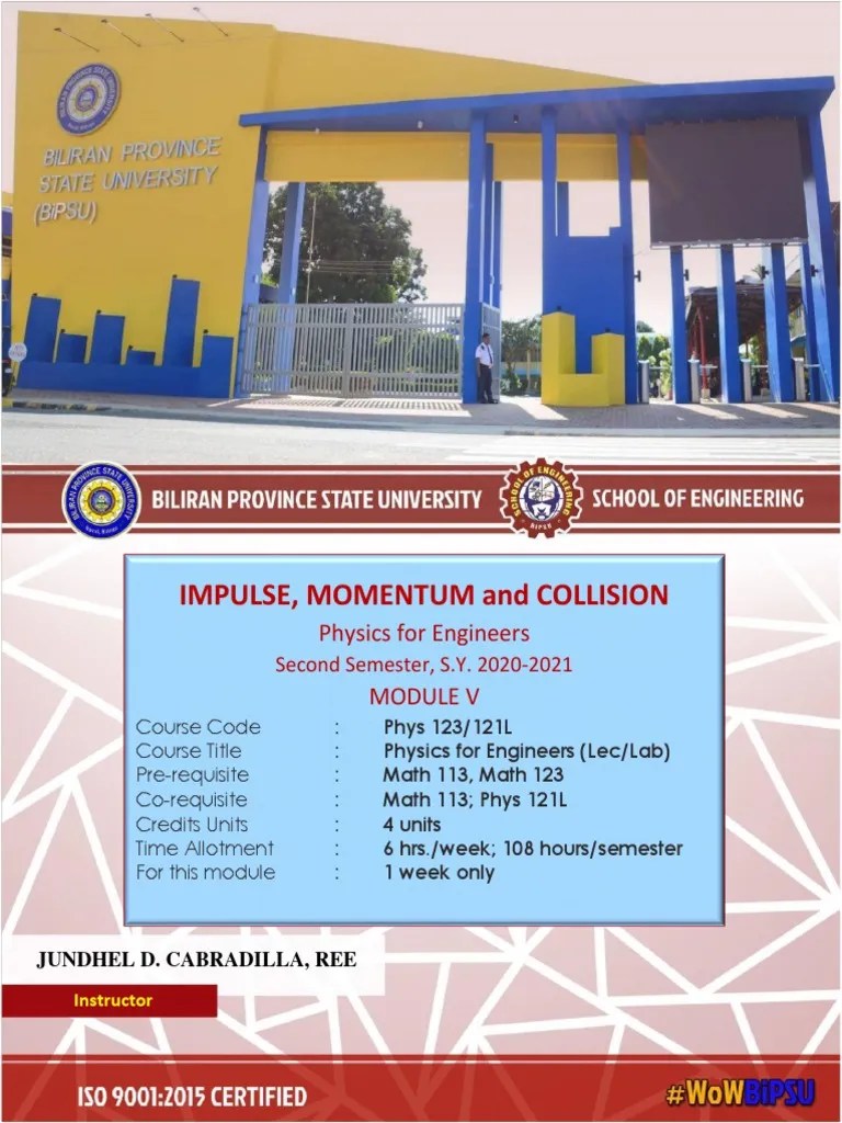 Module 5 - IMPULSE, MOMENTUM And COLLISION | PDF | Momentum | Collision