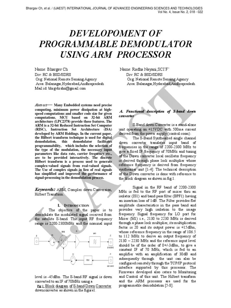 5 Ijaest Vol No.4 Issue No.2 Developoment Of Programmable Demodulator ...