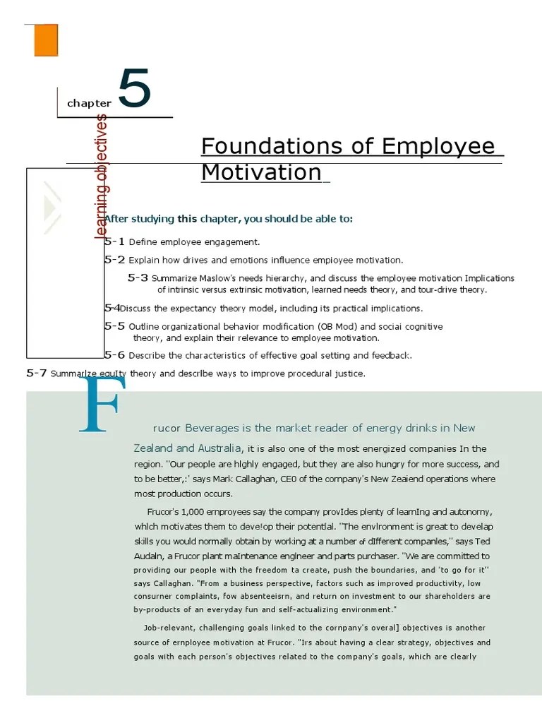 Foundation Of Employee Motivation | PDF | Motivational | Motivation