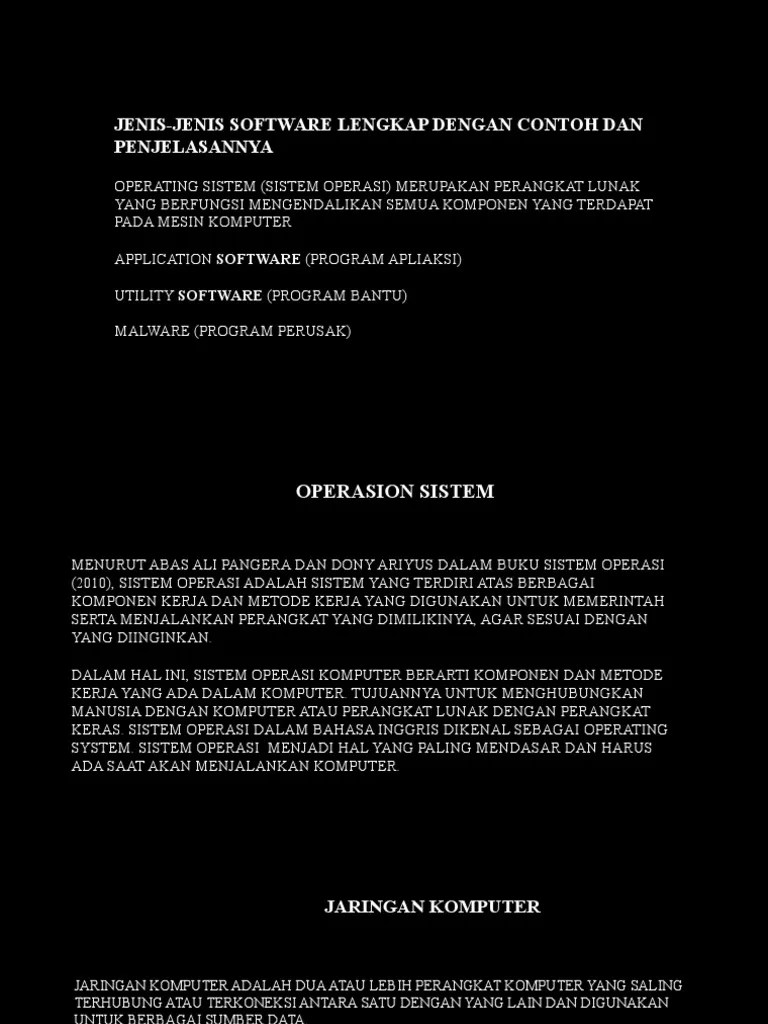 Jenis-jenis Software | PDF
