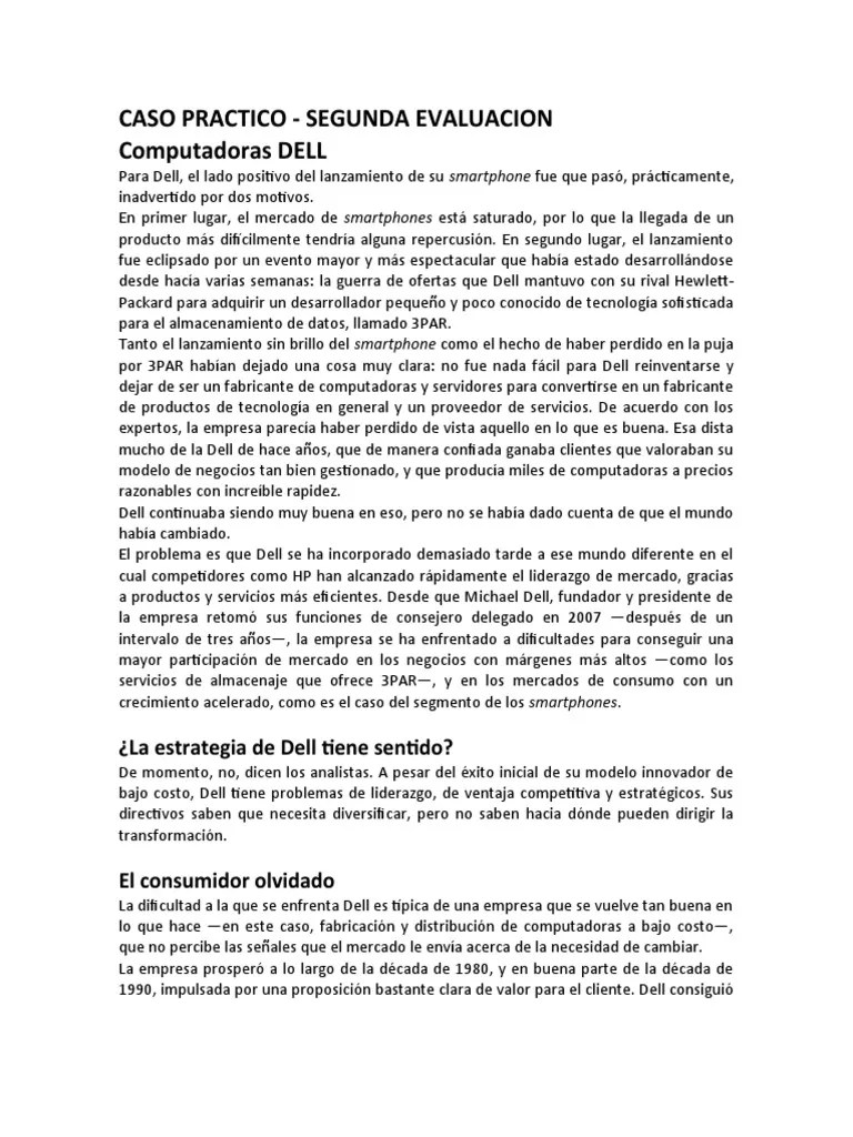 Examen Caso Practico - Segunda Evaluacion | PDF | Dell | Hewlett Packard