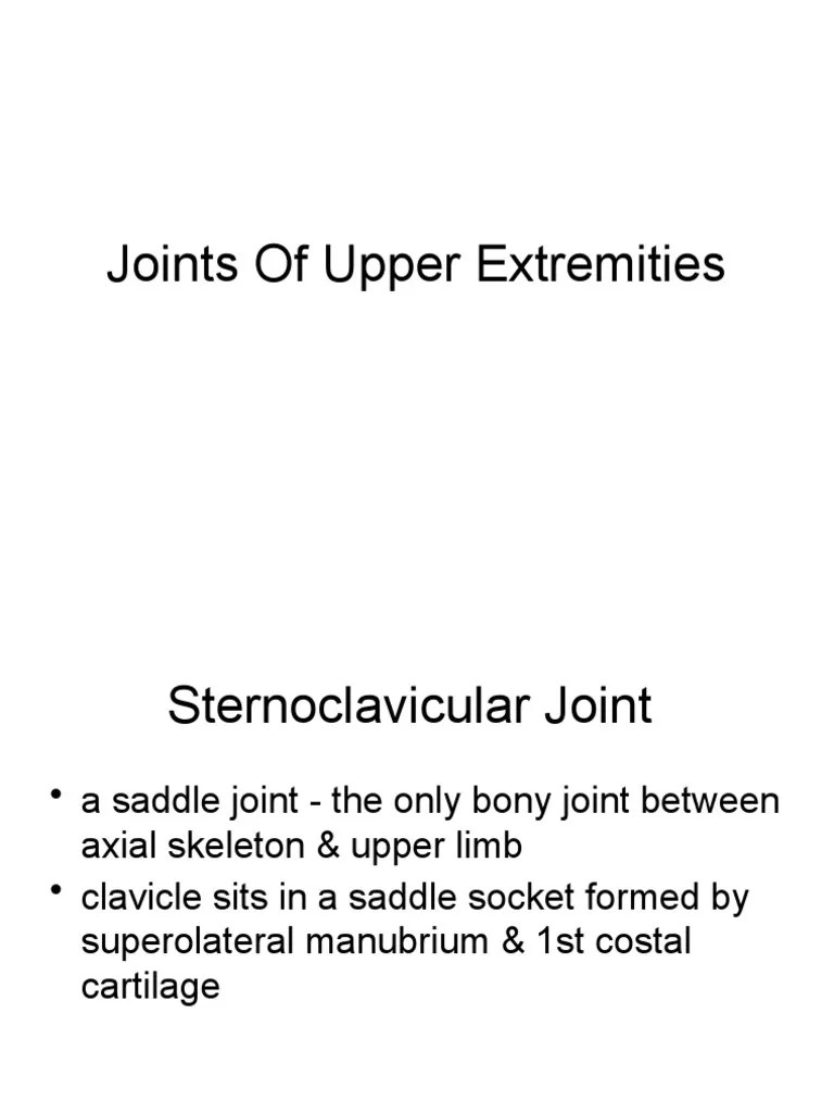 Joints Of Upper Extremity | PDF | Shoulder | Elbow