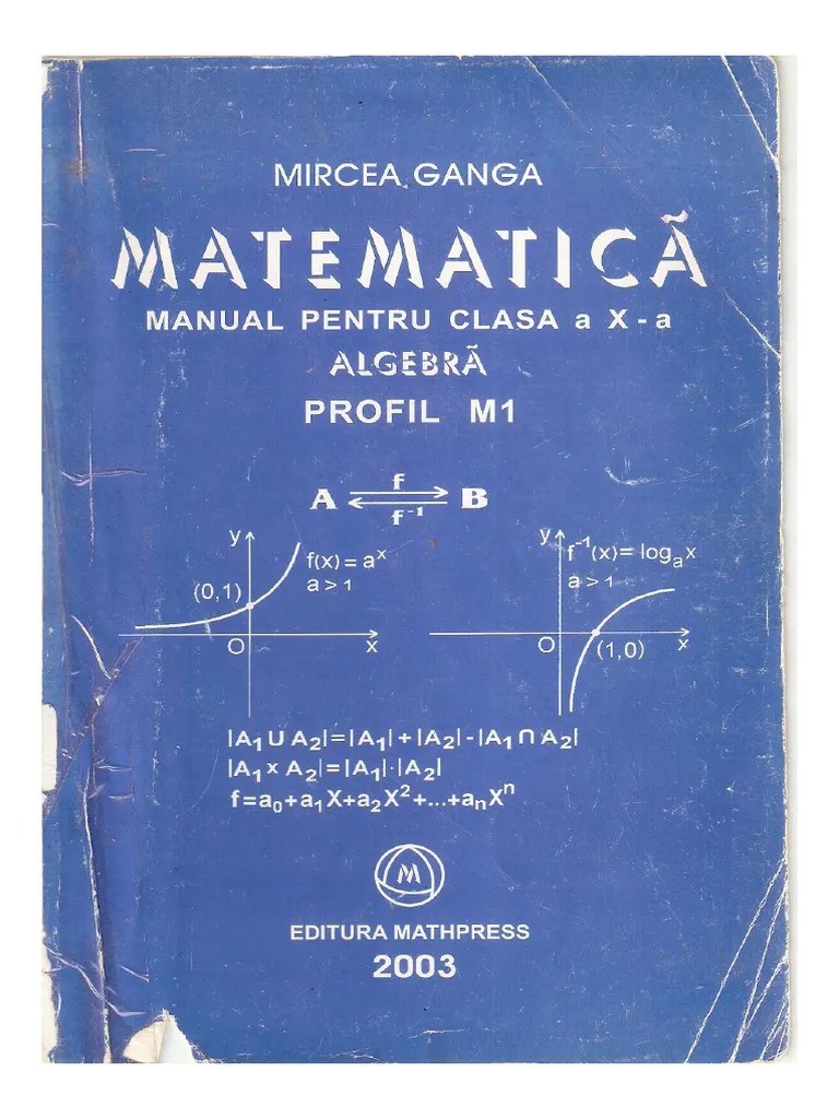 Manual Matematica Clasa 10 Ganga Algebra | PDF