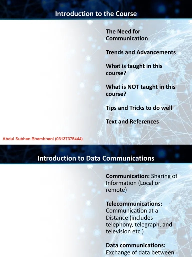 CS601 - Data Communication Updated Handouts | PDF | Osi Model | Network Topology