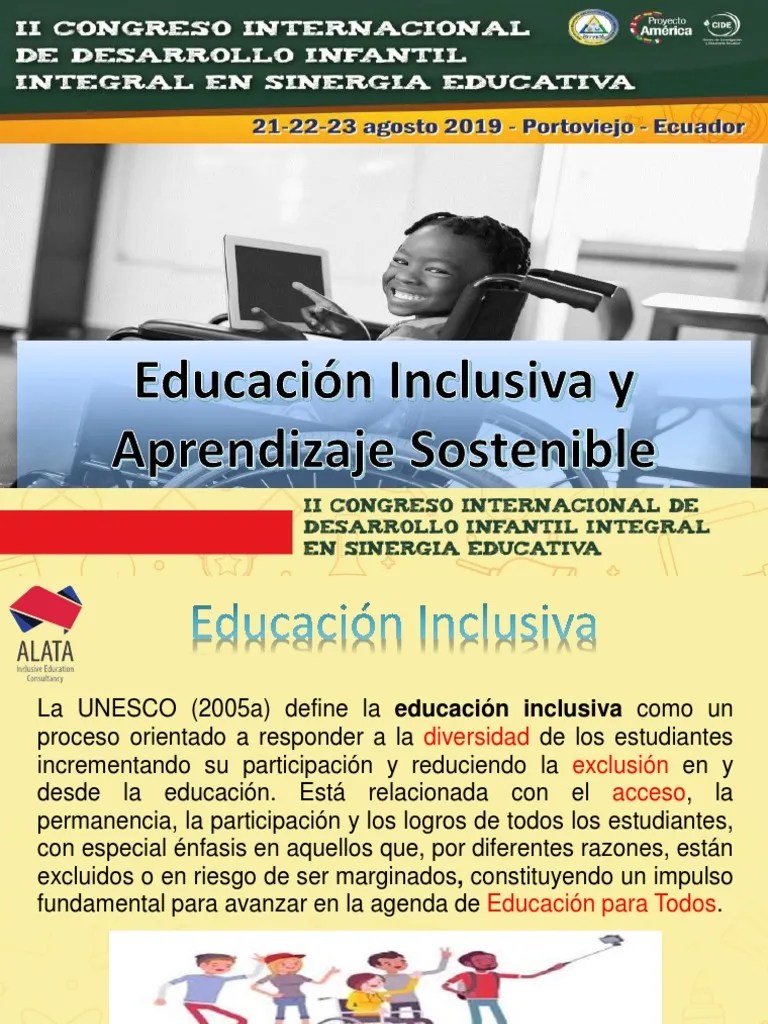 Educacion Inclusiva Y Aprendizaje Sostenible CAPITULO 2 | PDF | Aprendizaje | Inclusión (Educación)
