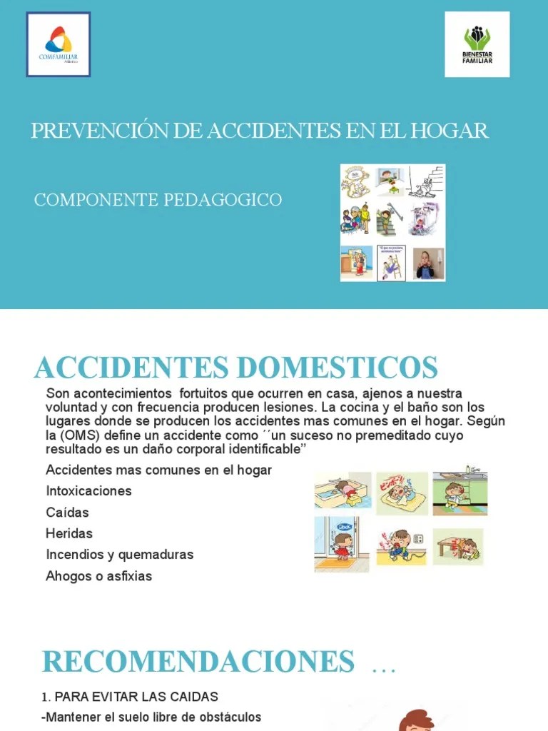 Diapositivas Prevención De Accidentes En El Hogar Plan De Formacion Julio Comfamiliar | PDF ...