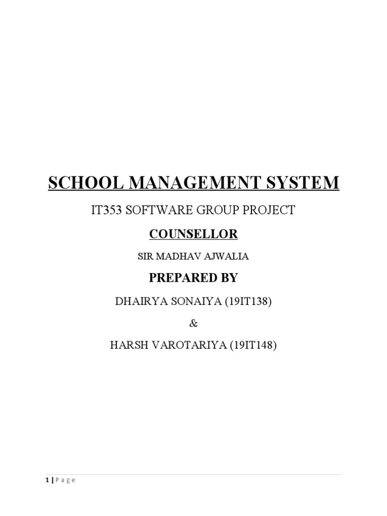 School Management System | PDF