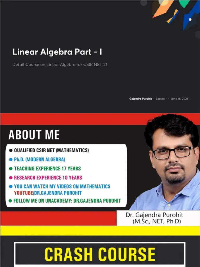 Linear Algebra Part - I | PDF