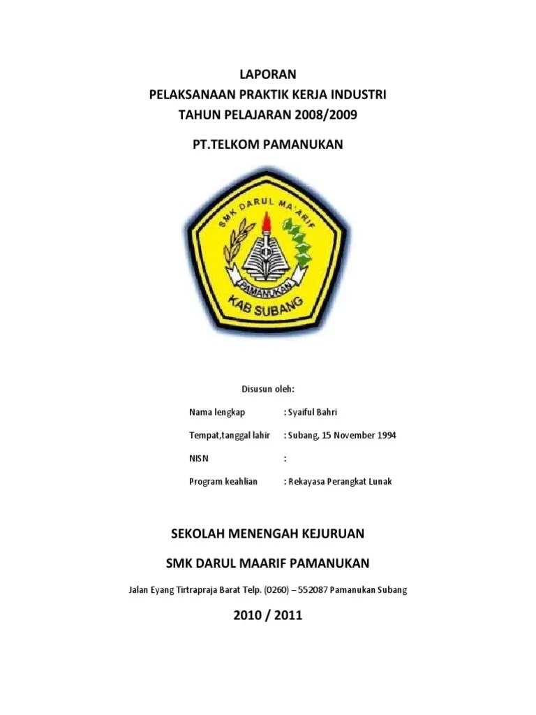 Contoh laporan pkl jurusan rpl 2017. Contoh Laporan Magang Smk Rpl