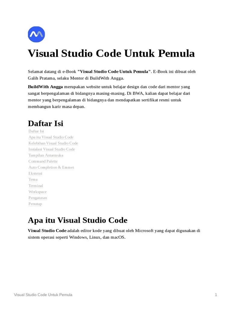 VSCode Untuk Pemula | PDF