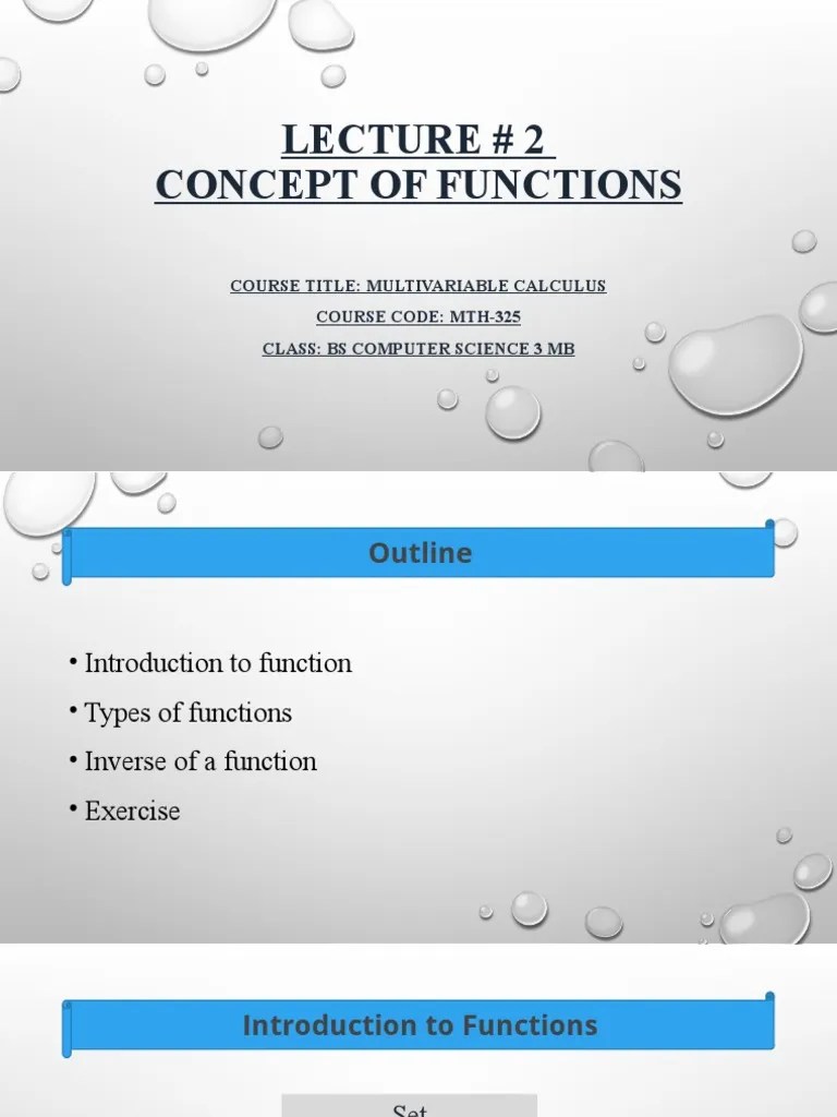 Lecture#2 Concept Of Functions | Download Free PDF | Function (Mathematics) | Mathematical ...