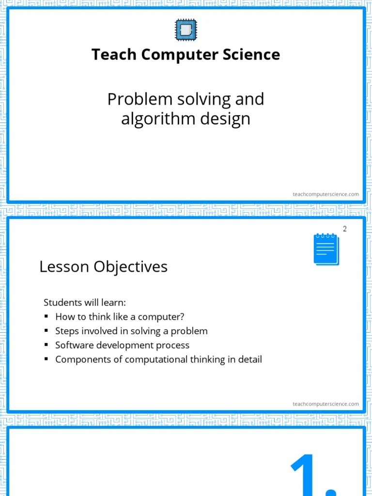 01 Problem Solving And Algorithm Design | PDF | Algorithms | Software