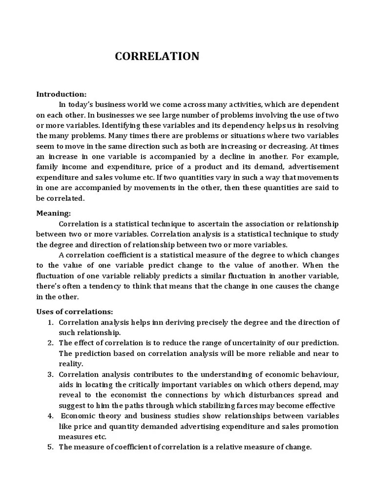 Business Statistics Unit 4 Correlation And Regression | PDF ...