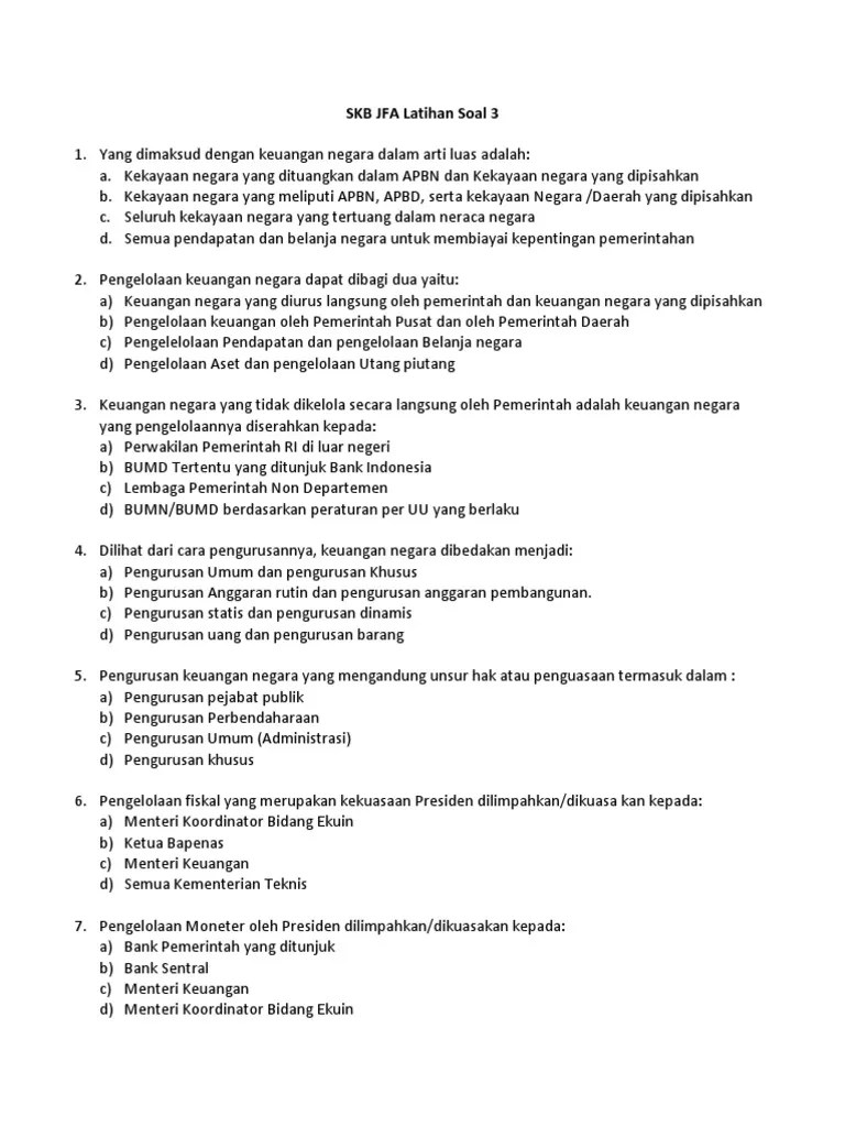 contoh soal skb auditor TL 3 | PDF