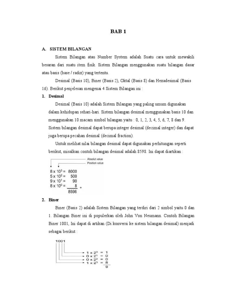 MAKALAH - SISTEM - BILANGAN - Biner Ke Hexa | PDF