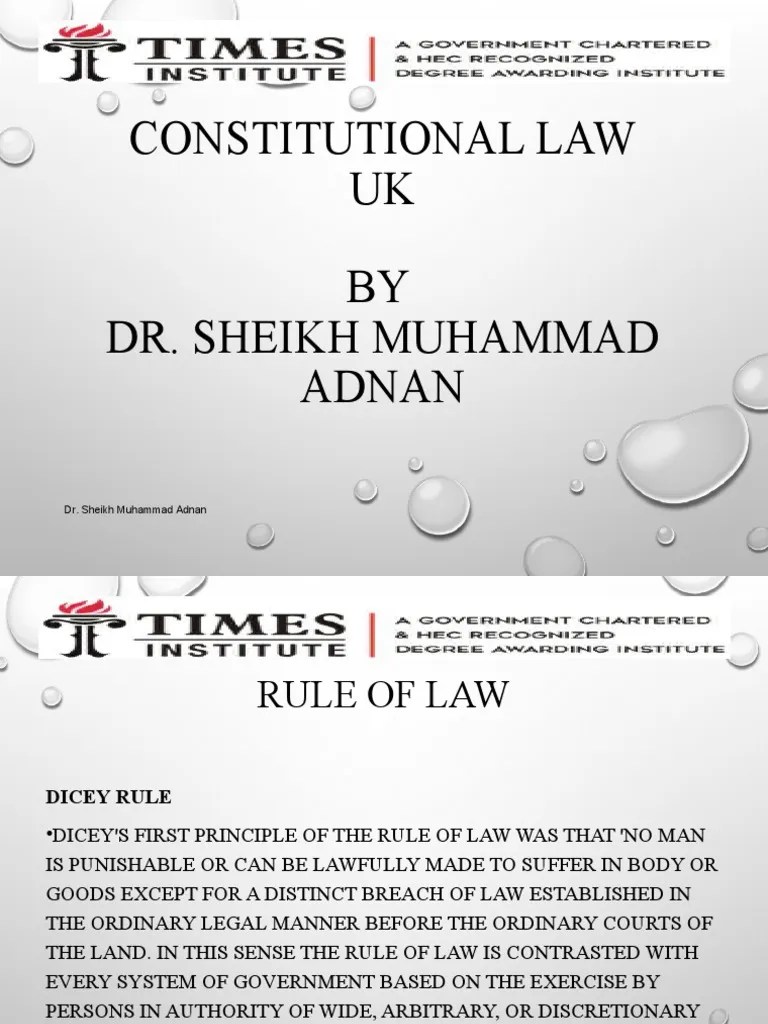 Rule Of Law Under UK Constitution | PDF | Rule Of Law | Public Law