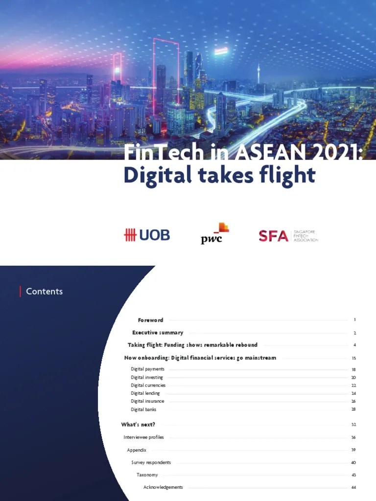 Fintech In Asean 2021 | PDF | Finance & Money Management | Financial Technology