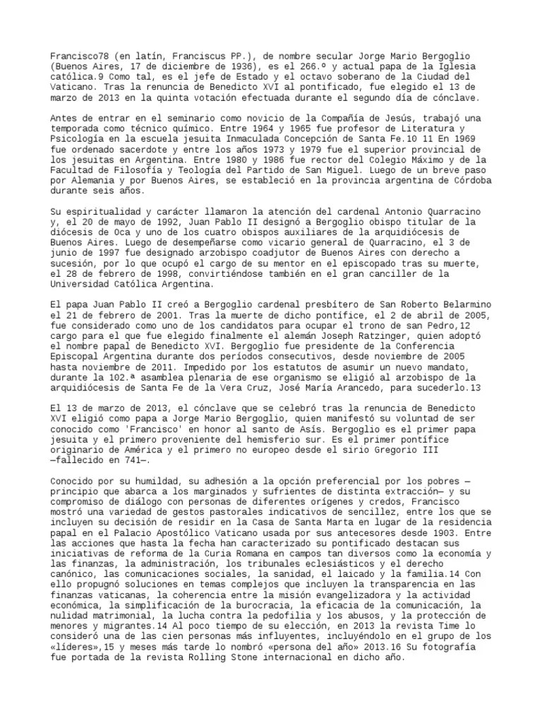 Francisco Papa | PDF | Papa Francisco | Papa