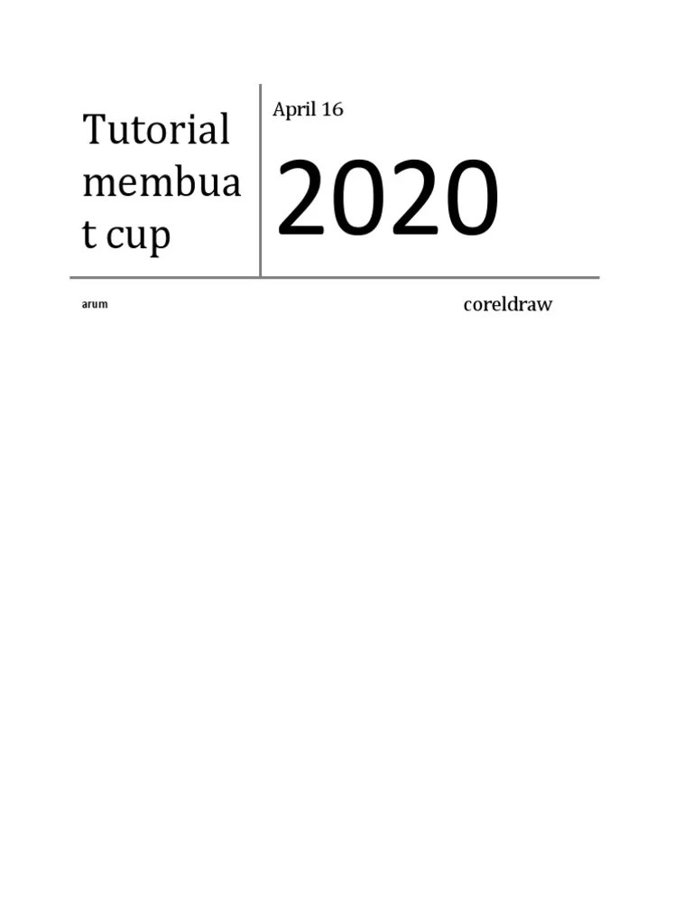 Belajar Coreldraw Untuk SD - Tutorial Membuat Cup | PDF