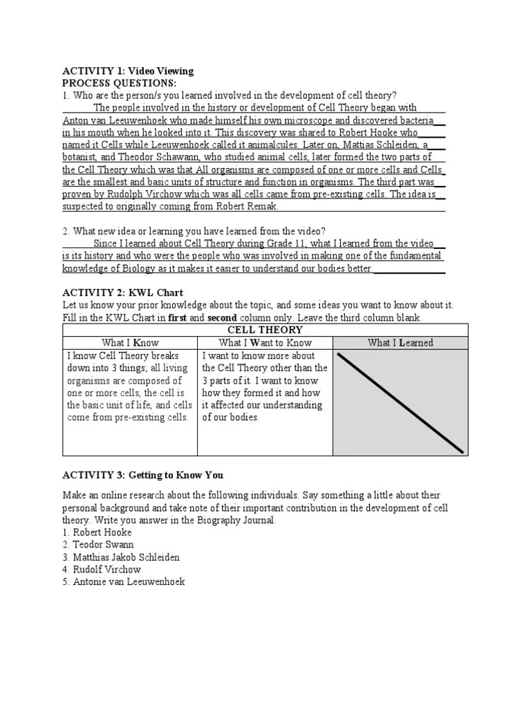 General Biology - Cell Theory | PDF | Cell (Biology) | Science