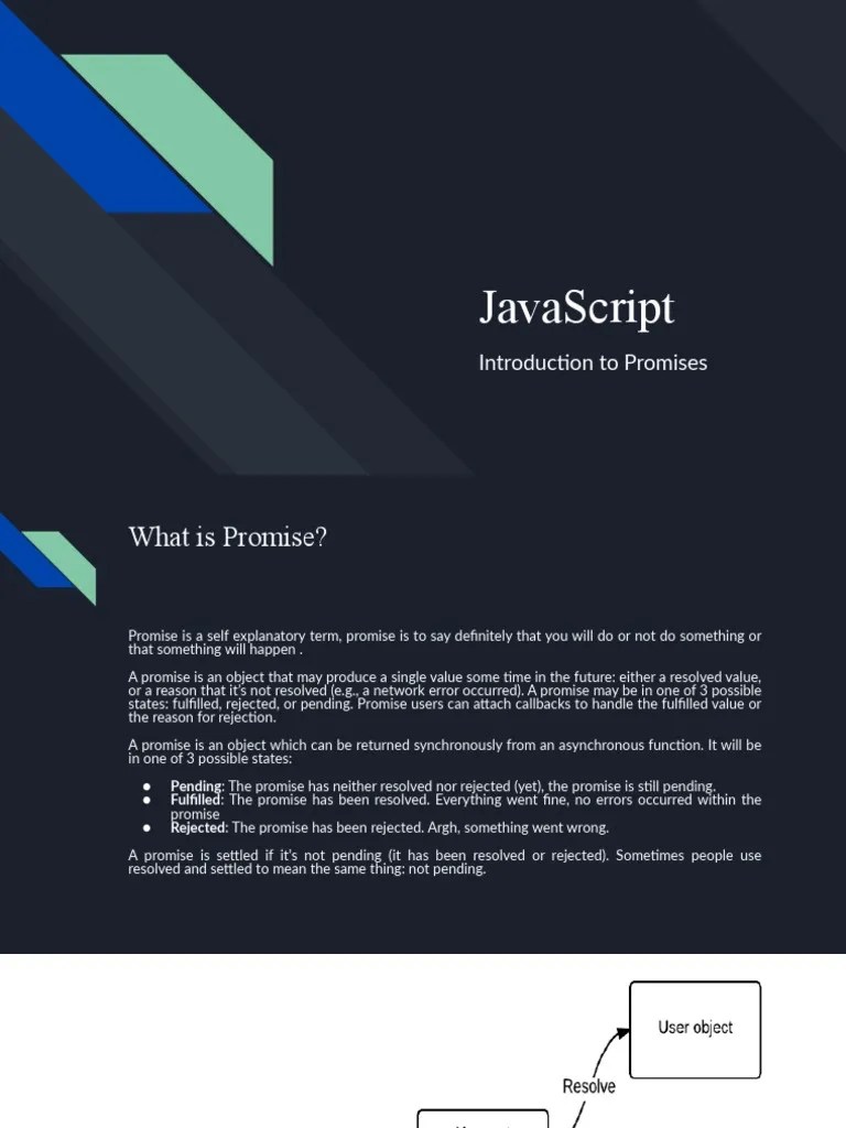 Javascript: Introduction To Promises | PDF | Callback (Computer ...