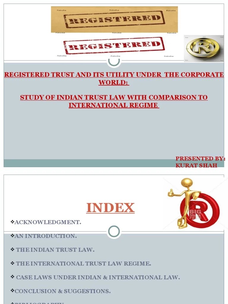 Registered Trust And Its Utility Under The Corporate World: Study Of ...