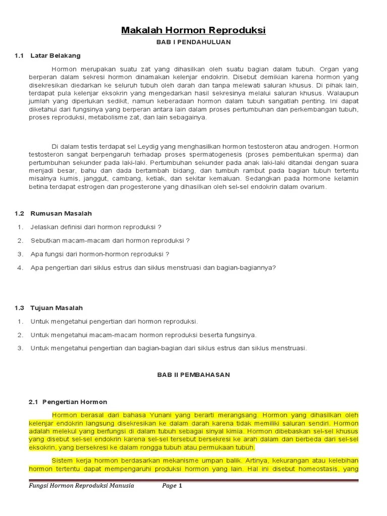 Makalah_Hormon_Reproduksi | PDF