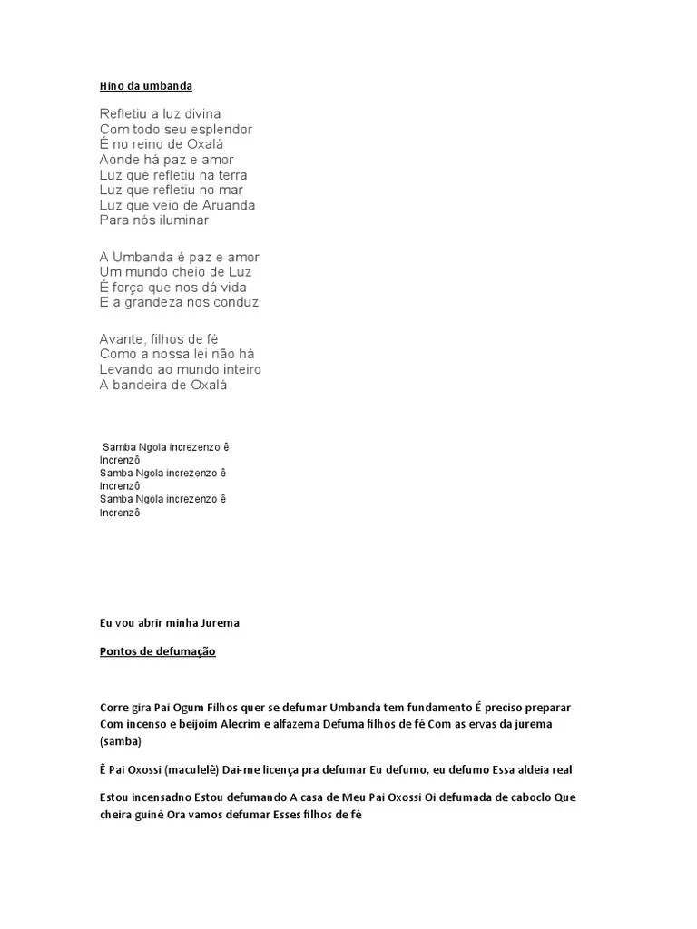 Hino Da Umbanda | PDF | Santeria