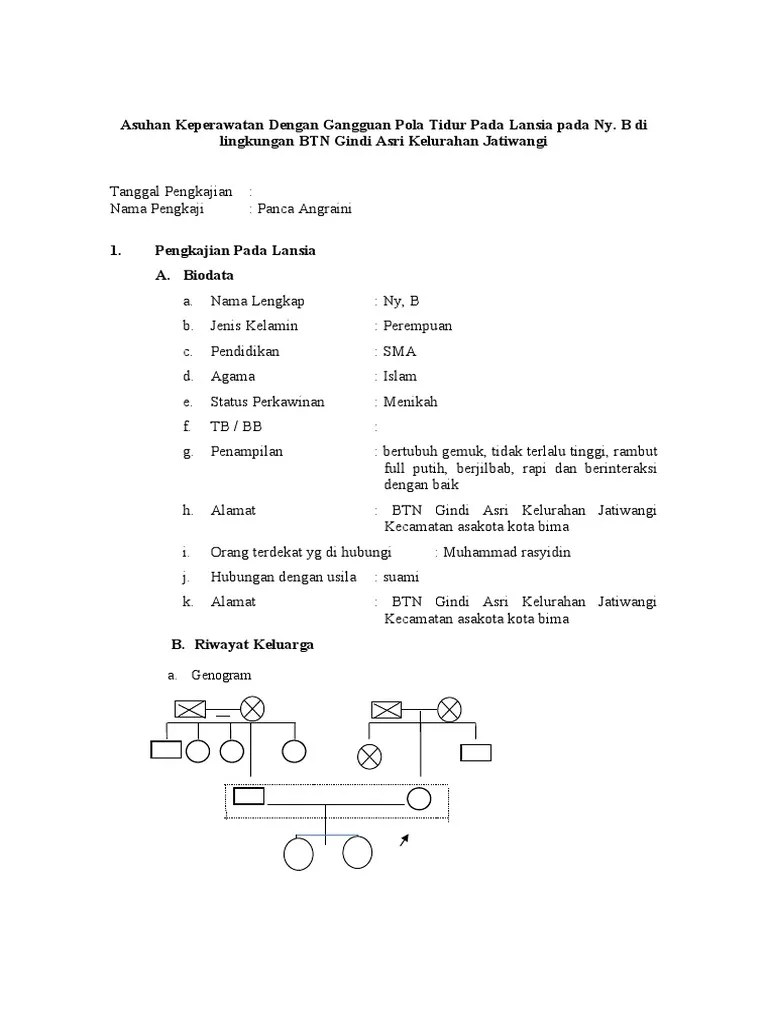 Askep Gangguan Pola Tidur Gerontik | PDF