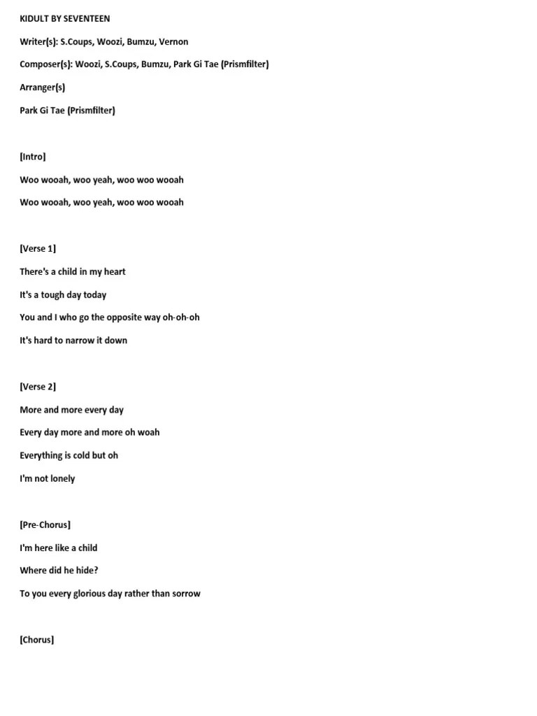 Seventeen Kidult | PDF