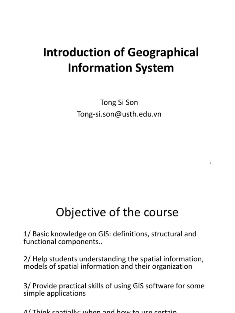 01 - Introduction Of Geographical Information System | PDF | Geographic ...