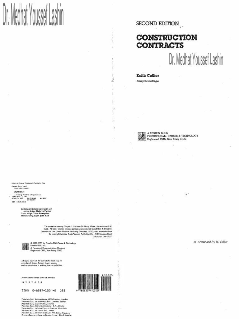 Construction Contracts Book | PDF