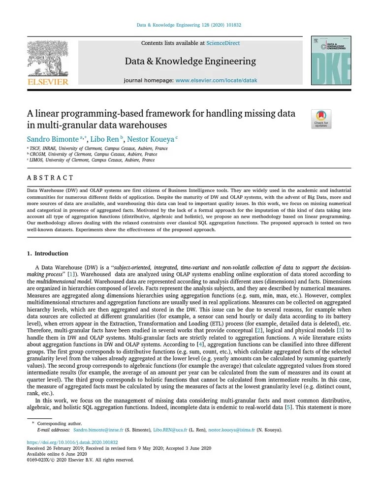 Handling Missing Data | Download Free PDF | Data Warehouse | Databases