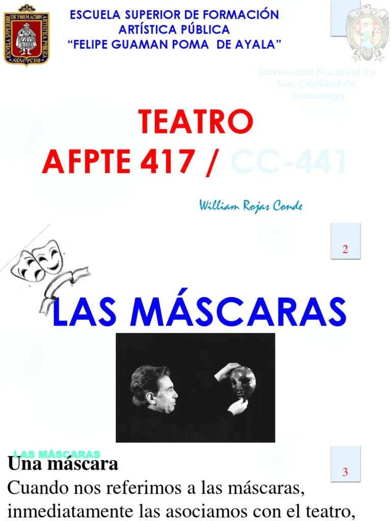 Sesión 3-4 Las Máscaras. | PDF | Máscara | Teatro