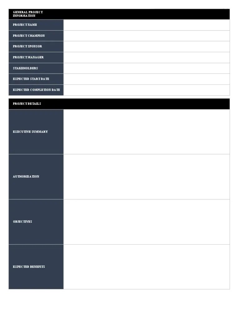 IC Agile Project Charter Template 8561 | PDF