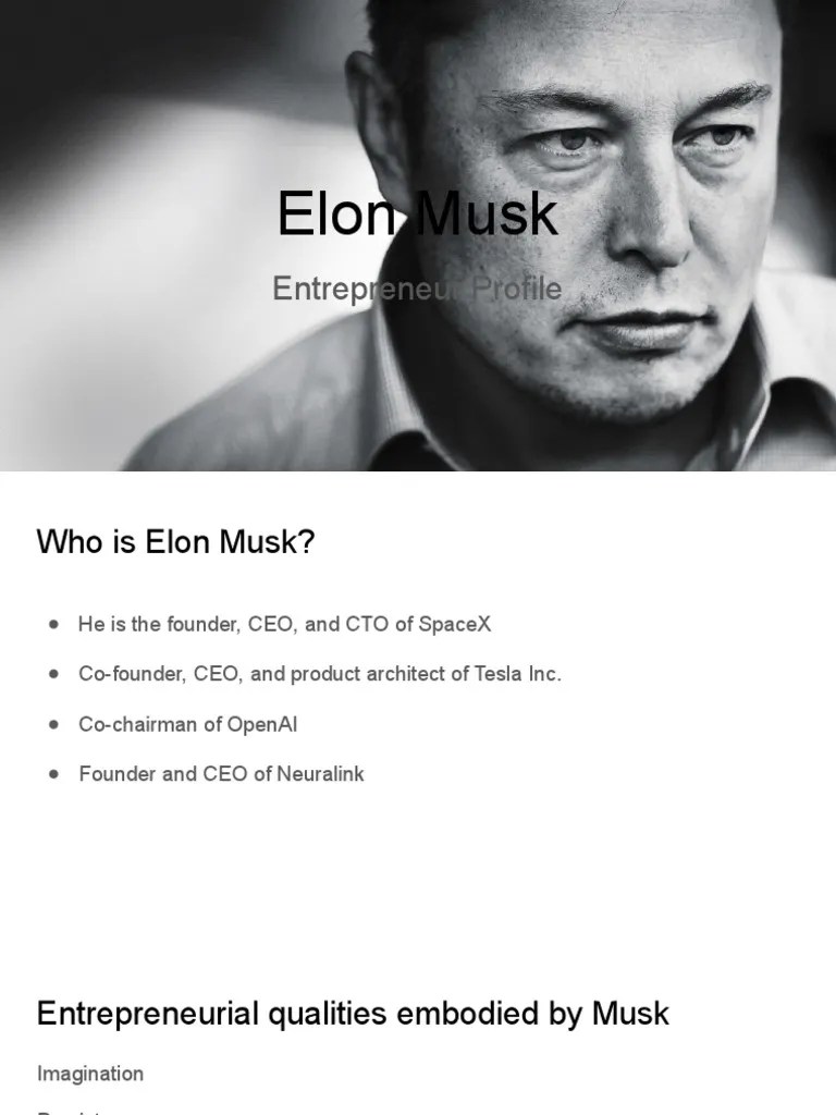 Elon Musk Presentation | PDF