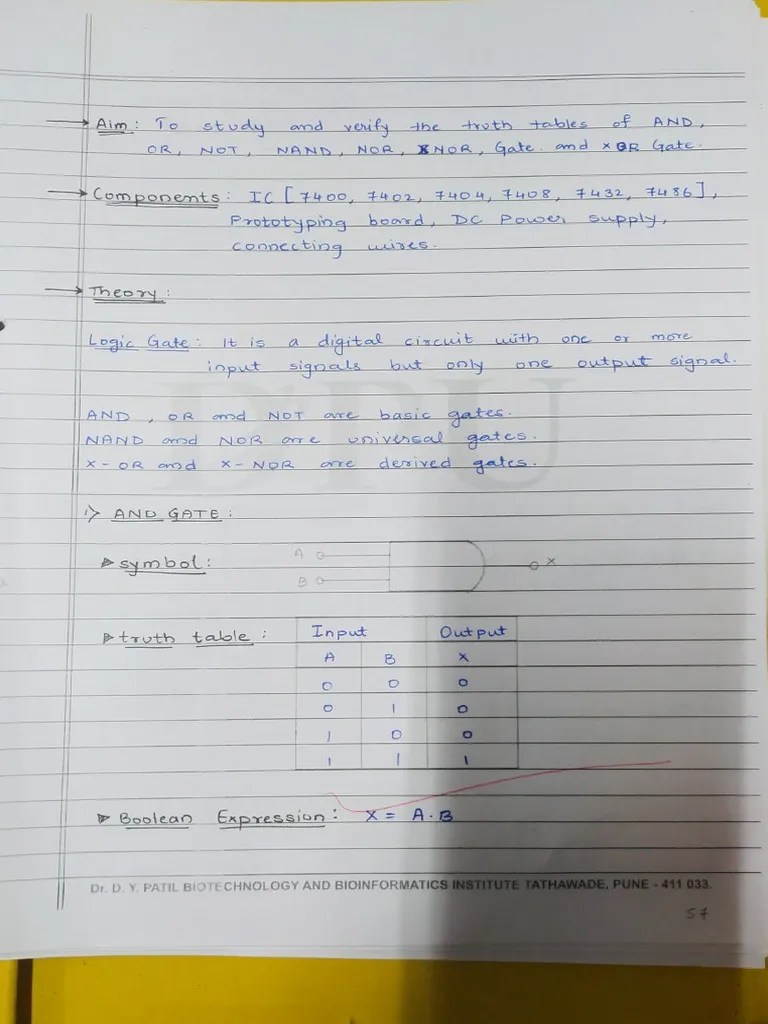 Elec. Practical - Logic Gates | PDF | Digital Electronics | Logic Gate