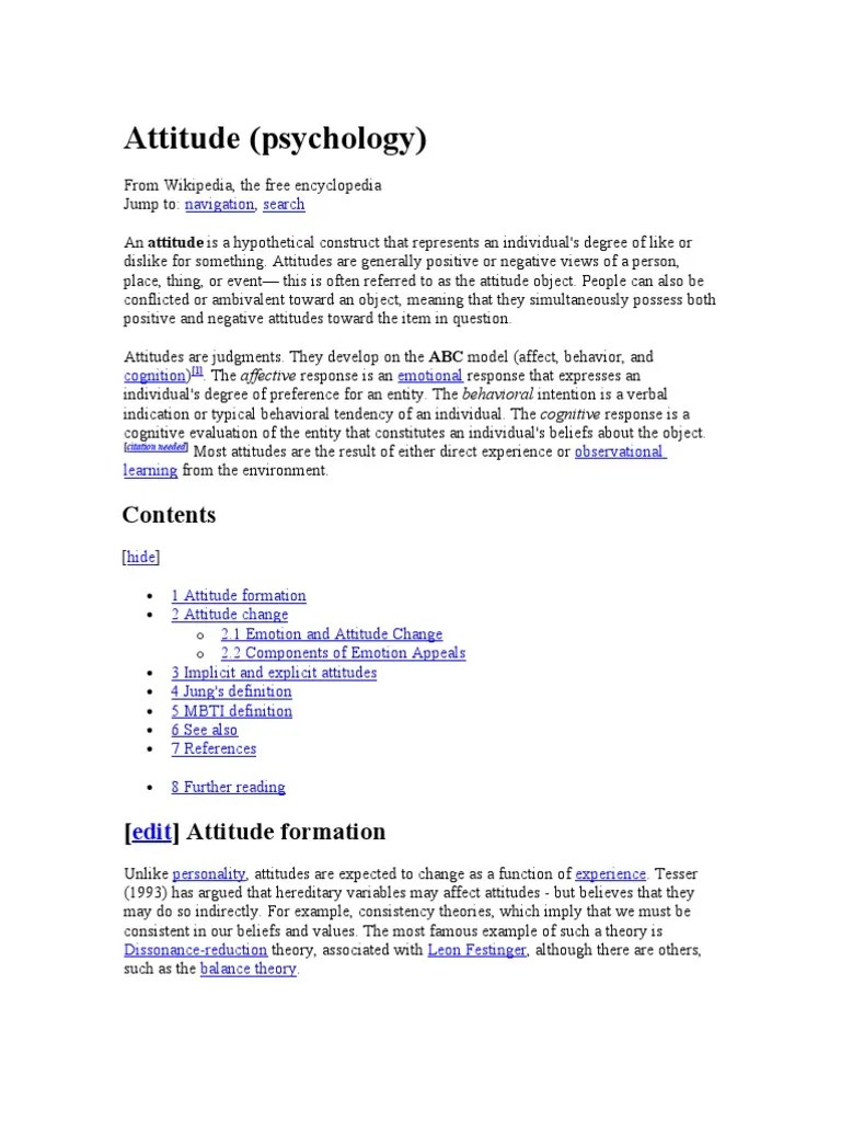 Understanding Attitude Formation, Change, And Measurement Through A Psychological Lens | PDF ...