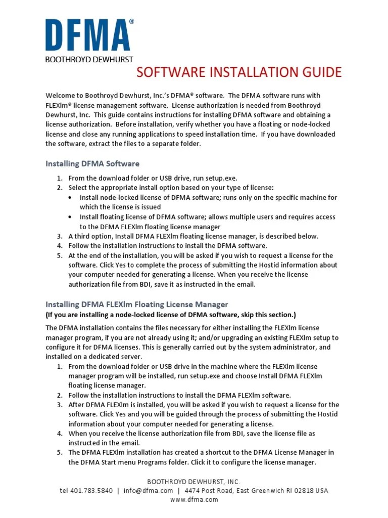 Software Installation Guide | PDF | Installation (Computer Programs ...