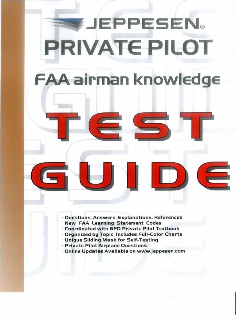 Private Pilot FAA Airman Knowledge Test Guide By Jeppesen. | PDF