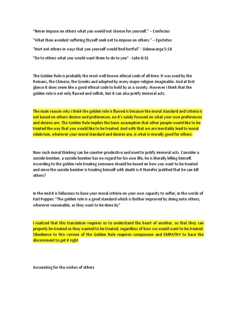 Golden Rule | PDF | Golden Rule | Morality